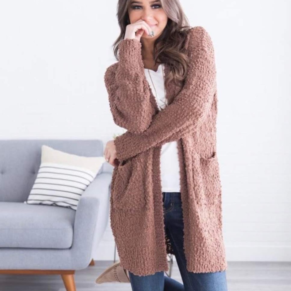 Popcorn cardigans